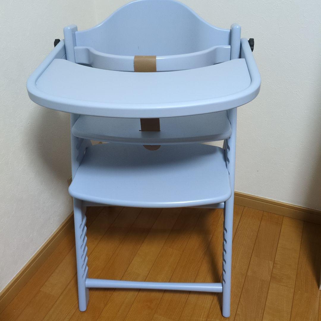 大和屋 アッフルチェア ベビーチェア シェルブルー YAMATOYA