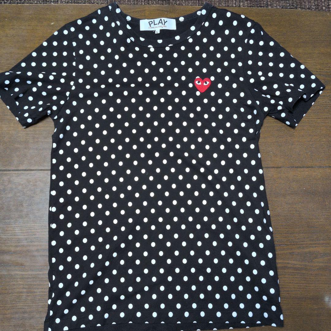 Sサイズ★PLAY COMME des GARÇONS ドット柄Tシャツ PLAY COMME des GARCONS コムデギャルソン Play Dot Heart T