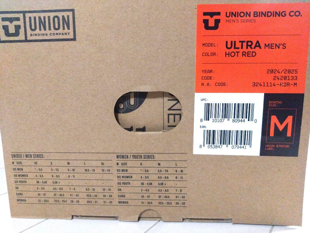 新品未使用 UNION ULTRA M 24-25 メンズ ホットレッド