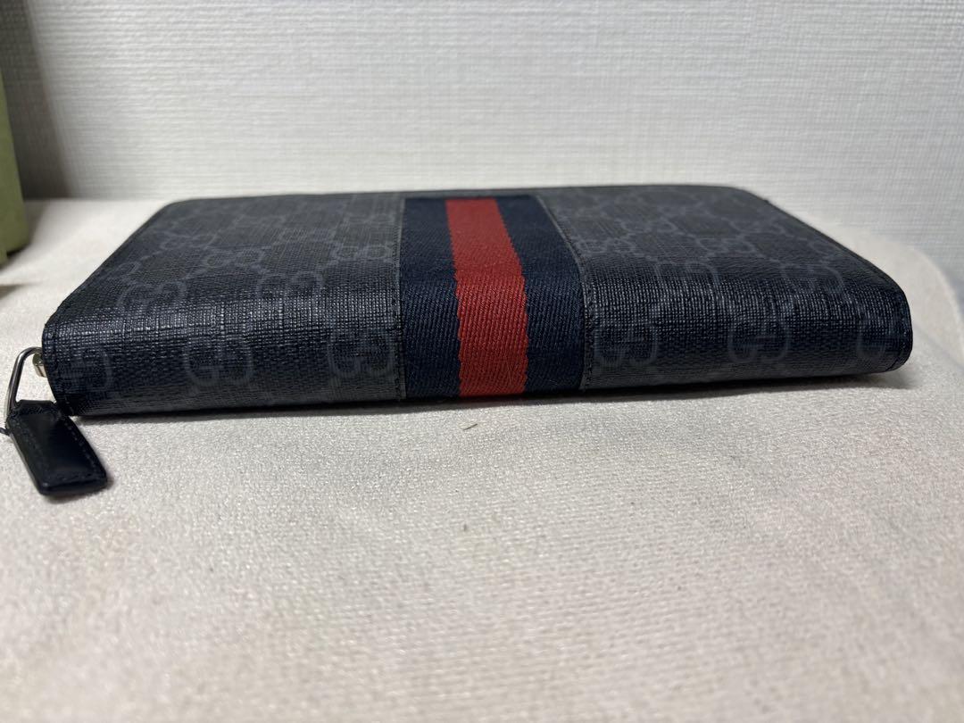 美品　GUCCI 長財布　シェリー GGスプリーム ラウンド　袋　箱付　グッチ