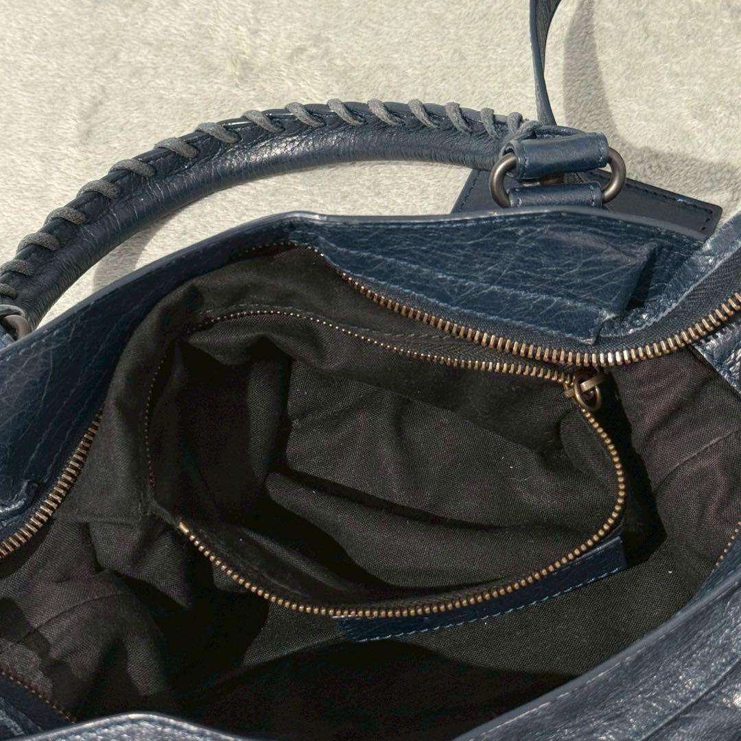 Balenciaga The Town Shoulder Bag Navy