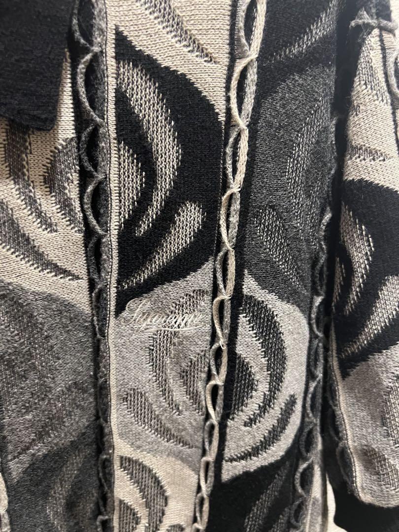 トップス Supreme Abstract Textured Zip Up Polo XL