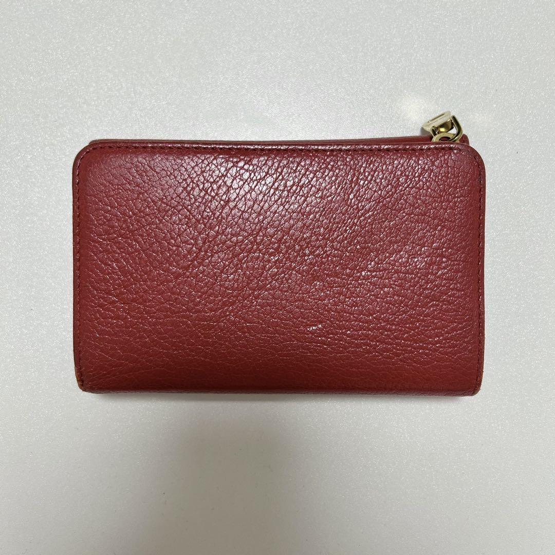 MIU MIU 三つ折り財布 赤 レザー MIU MIU レッド 三つ折り財布