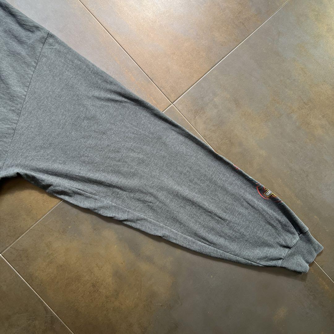 ハーレーダビッドソン　BOSWELL　ビンテージ・ロンT　袖フレイム　炎　3XL