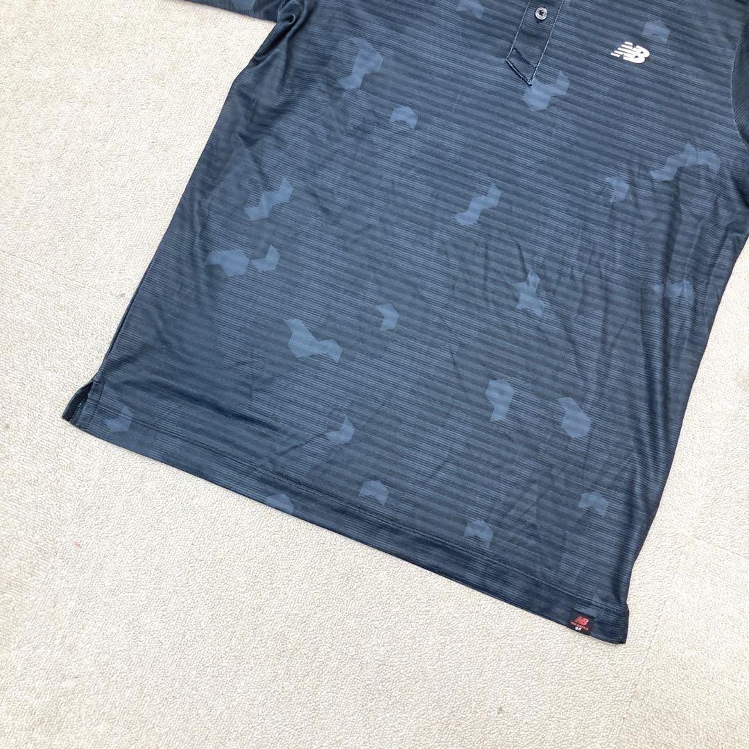 中古品　New Balance Golf ポロシャツ　半袖　Lサイズ　ブラック