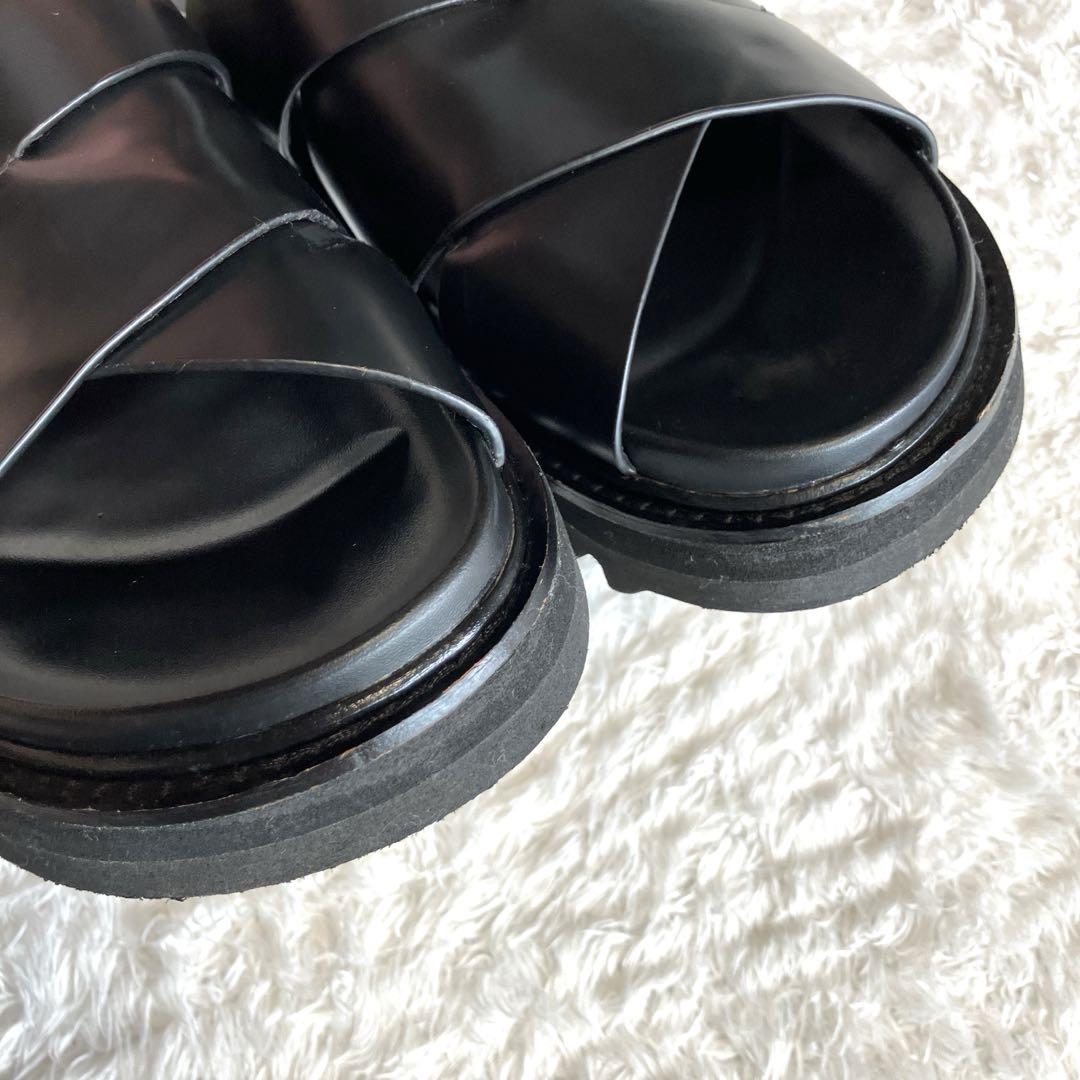 【美品】ZARA VIBRAM 高級レザー サンダル 27cm