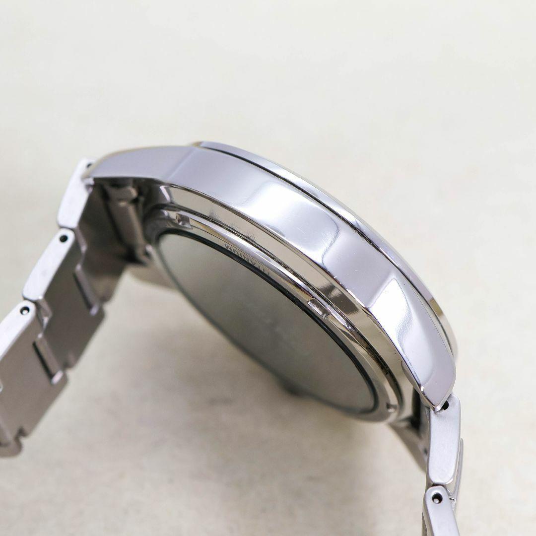 稼働 SEIKO 腕時計 電波ソーラー チタニウム レディース デイト1816