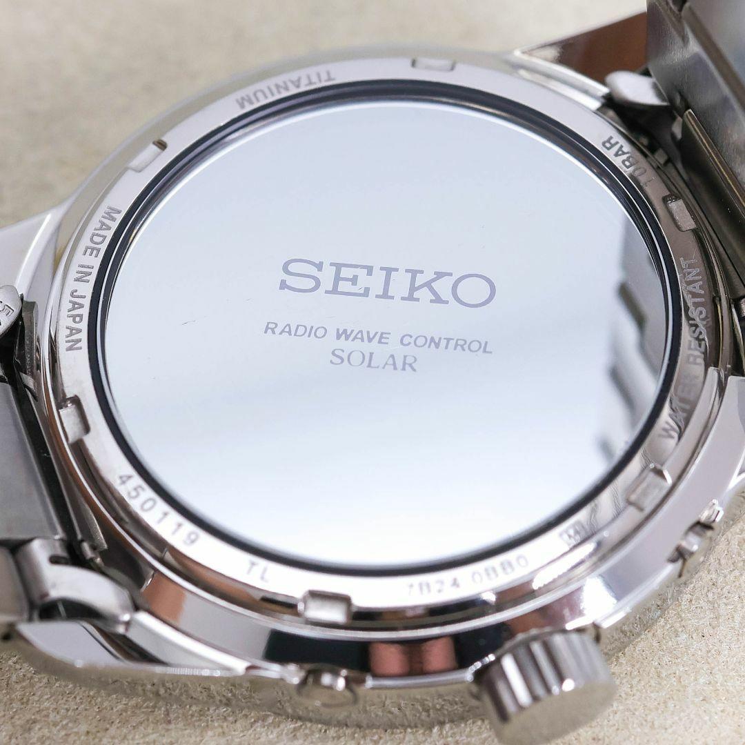 稼働 SEIKO 腕時計 電波ソーラー チタニウム レディース デイト1816