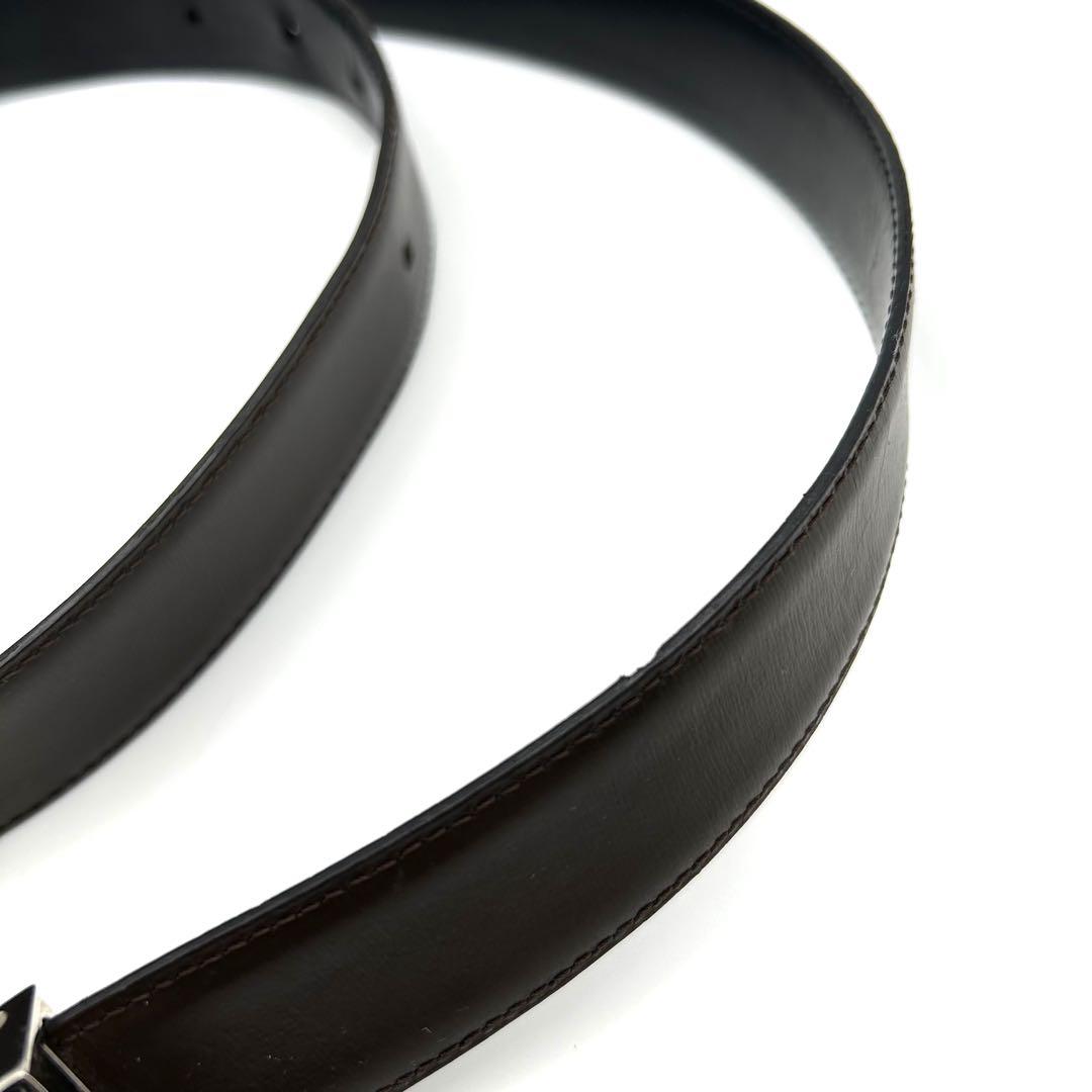 カルティエ Cartier レザーベルト ブラウン 焦茶 ヴィンテージ 希少
