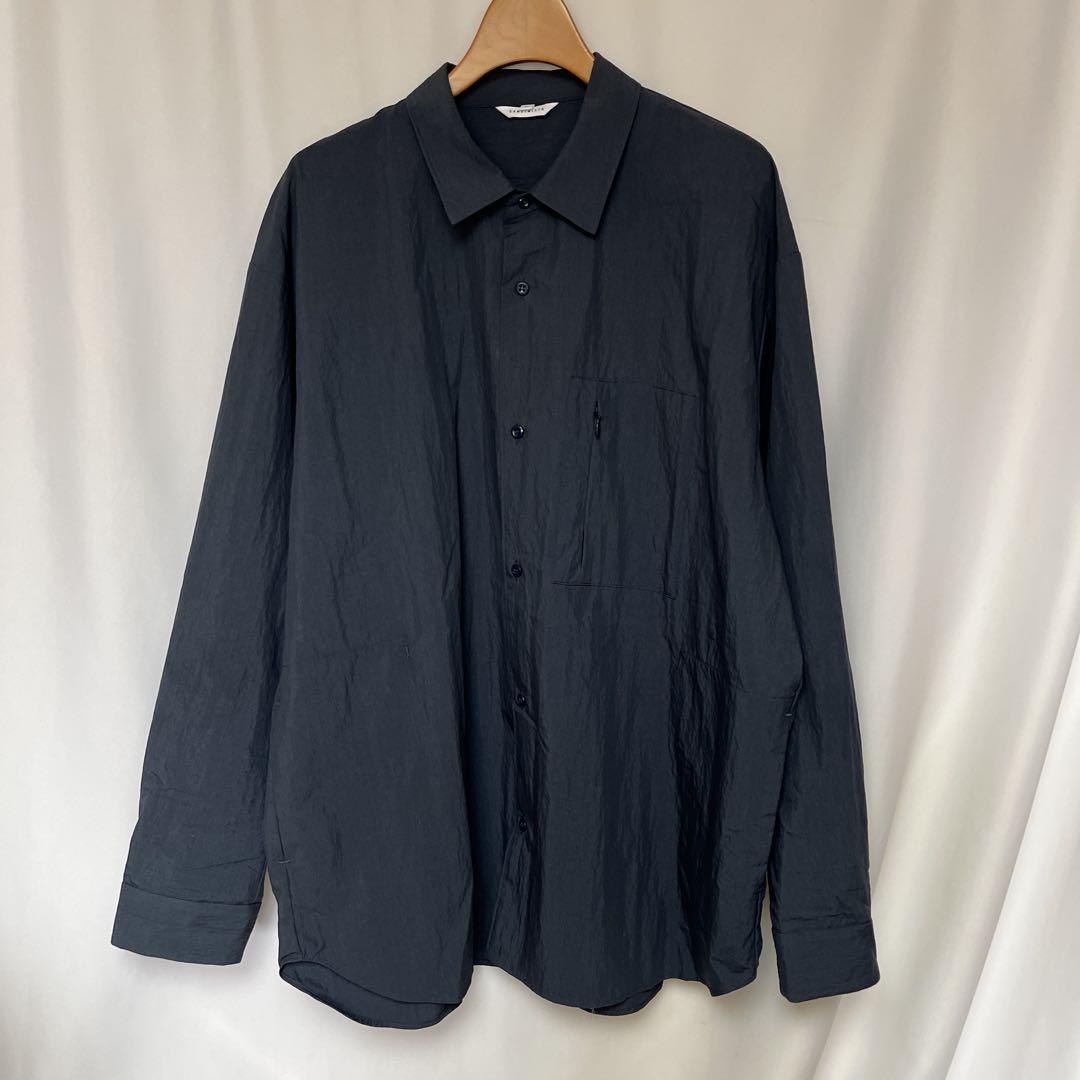 Deuxieme Classe 定番 カシュクールリネン シャツ ブルー 36