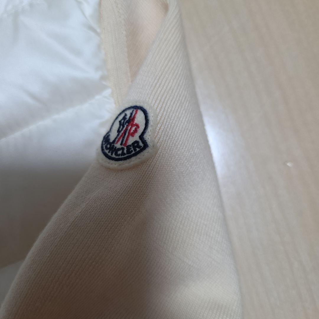 モンクレール ウール✖ダウンジャケット ホワイト ニット切替 Sサイズ 美品 モンクレール ウール✖ダウンジャケット ホワイト ニット切替 Sサイズ 美品