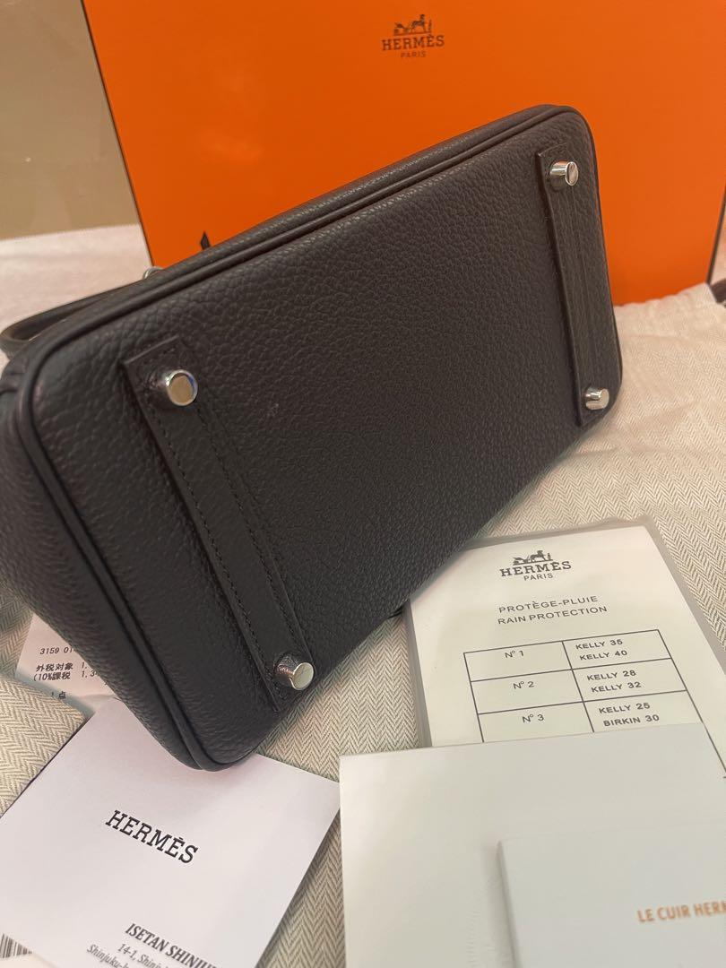 HERMES(エルメス) バーキン 25 ブラック黒 トゴ パラジウム金具B刻印