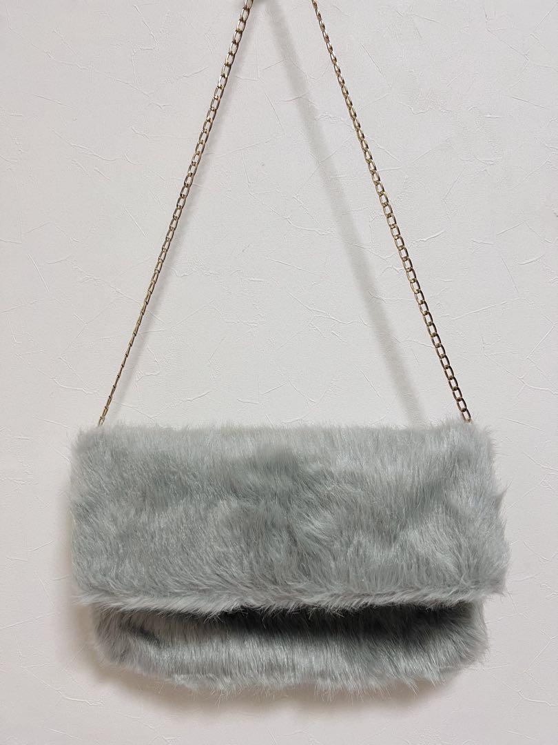 MERCURYDUO♢goldチェーン2wayファーショルダークラッチbag
