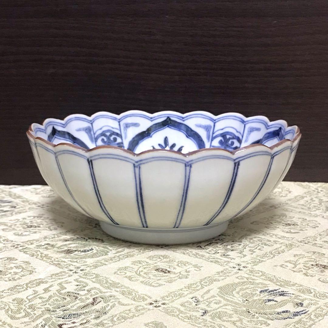 未使用保管品✨九谷焼 山本長左 宝祥芙蓉文 鉢 単品✨中鉢 宮内庁御用達 長左