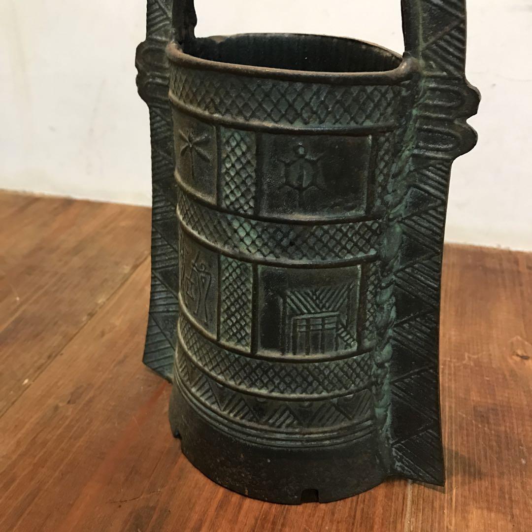美品　銅鐸　鉄製　高岡銅器　雰囲気あります　ヴィンテージ