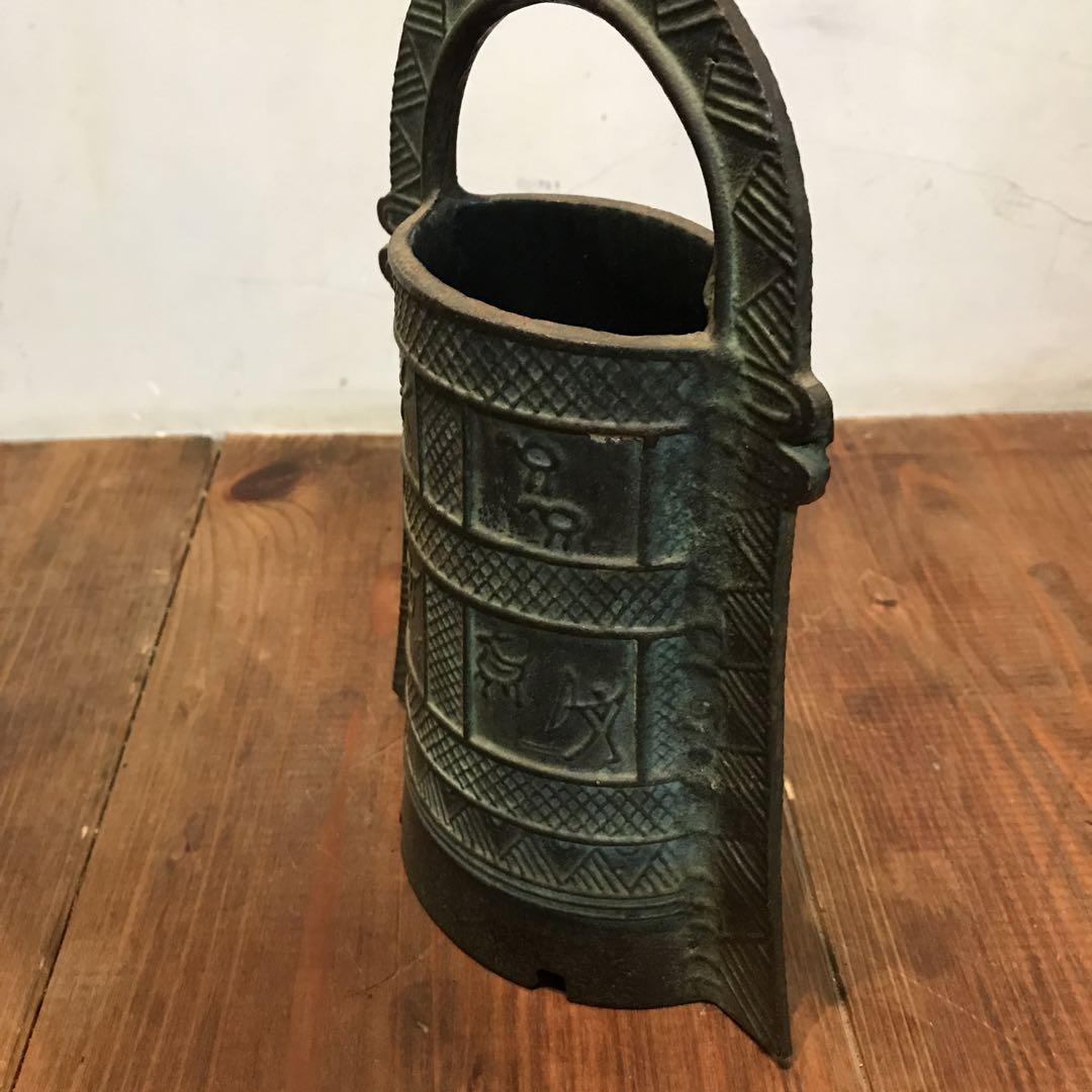 美品　銅鐸　鉄製　高岡銅器　雰囲気あります　ヴィンテージ