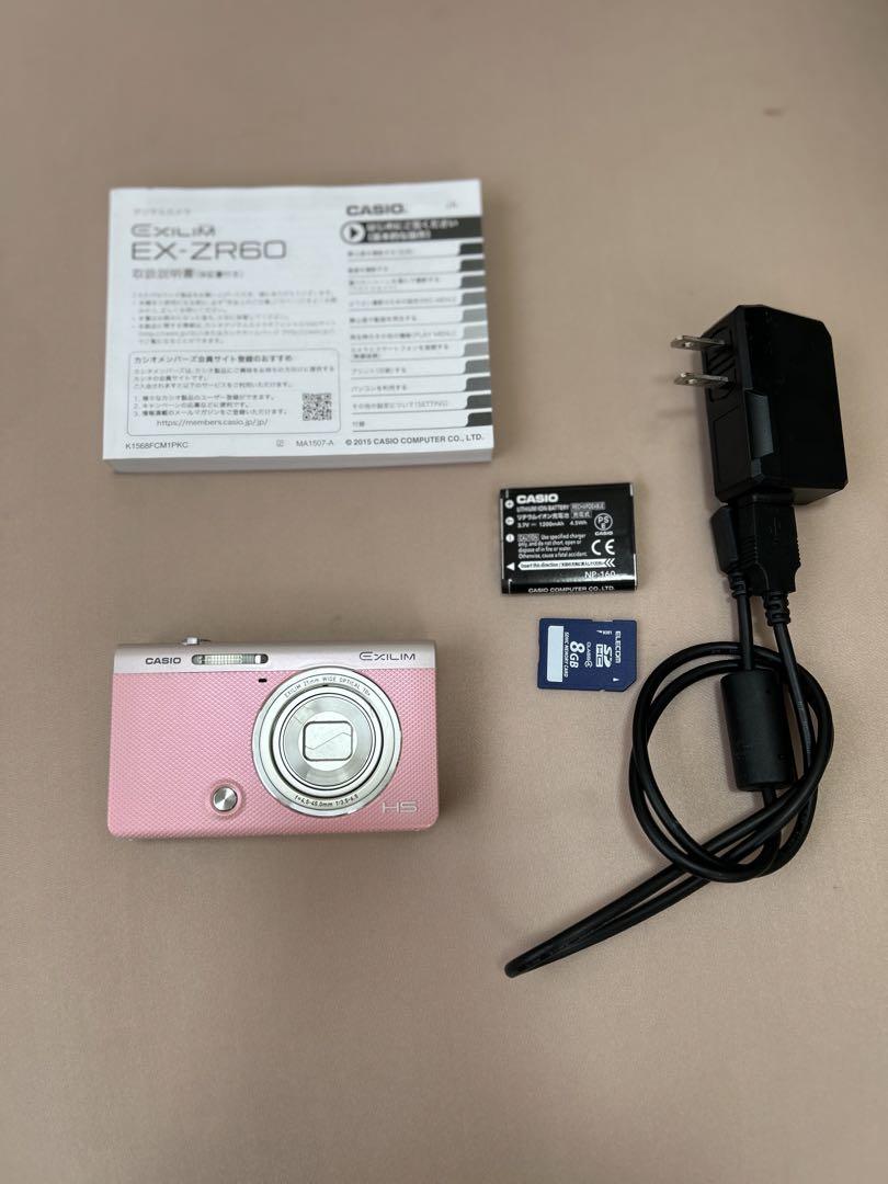 CASIO EXILIM EX-ZR60コンパクトデジタルカメラ ピンク