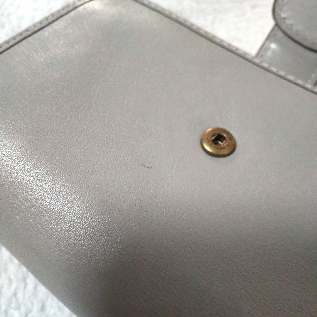 コーチ 二つ折り財布 タビー ゴールド金具 L字ファスナー グレー