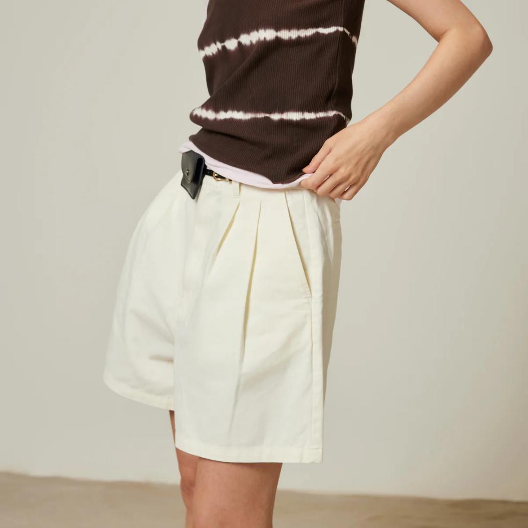 searoomlynn 2tuckハイウエストCottonショートパンツ