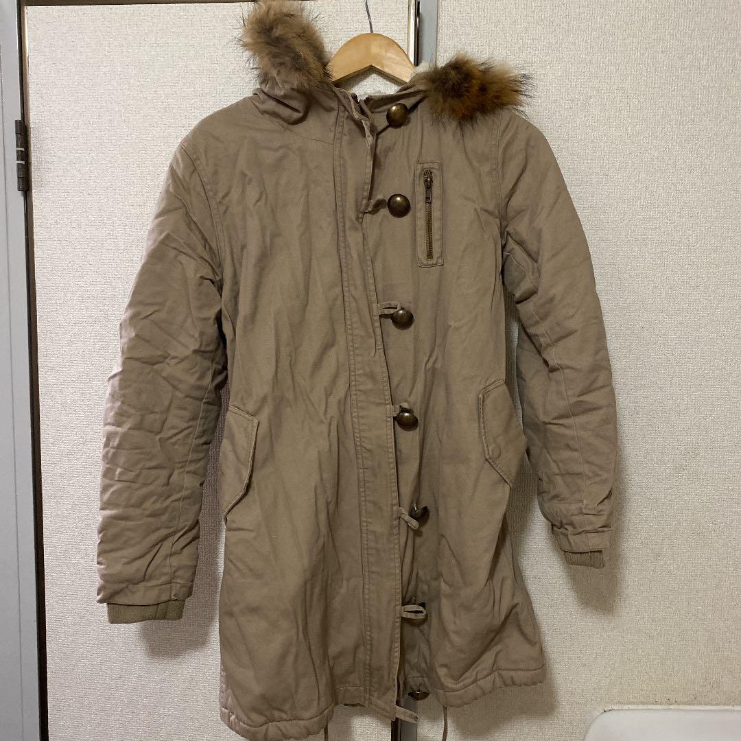 セシルマクビー 裏ボアモッズコート ベージュ M