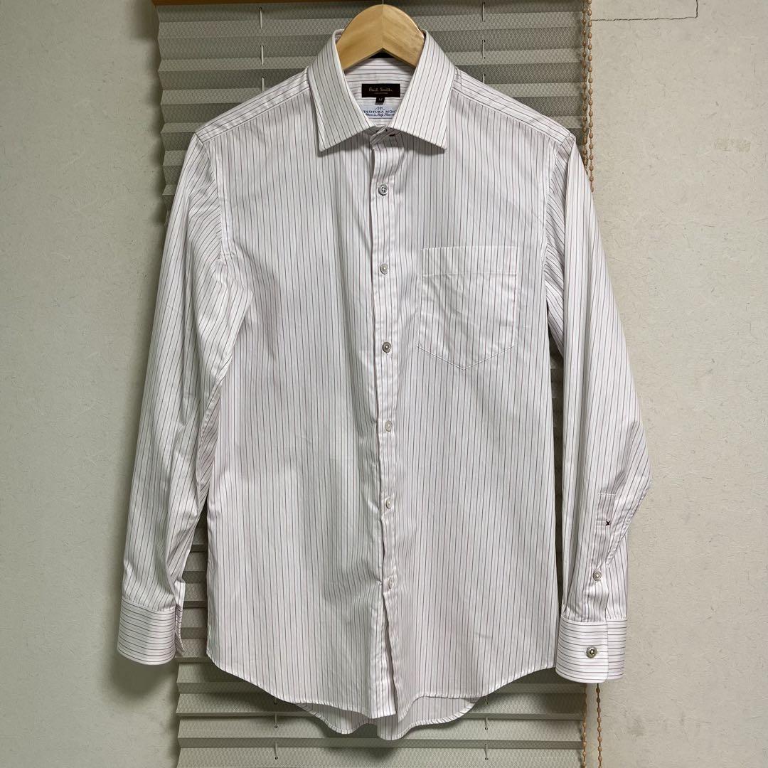 Paul Smith ストライプシャツ Mサイズ m□ポールスミス/Paul Smith ストライプ柄 長袖シャツ【40】青