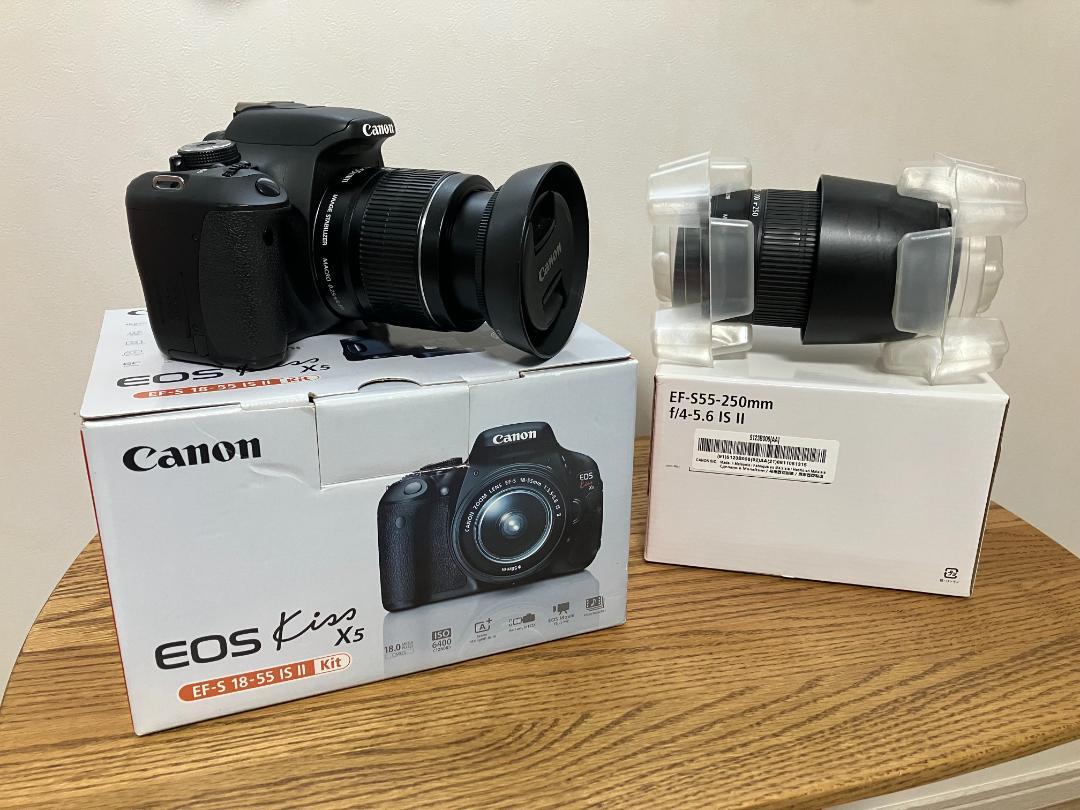 Canon kiss x5 ダブルズームキット（デジタル一眼レフ）