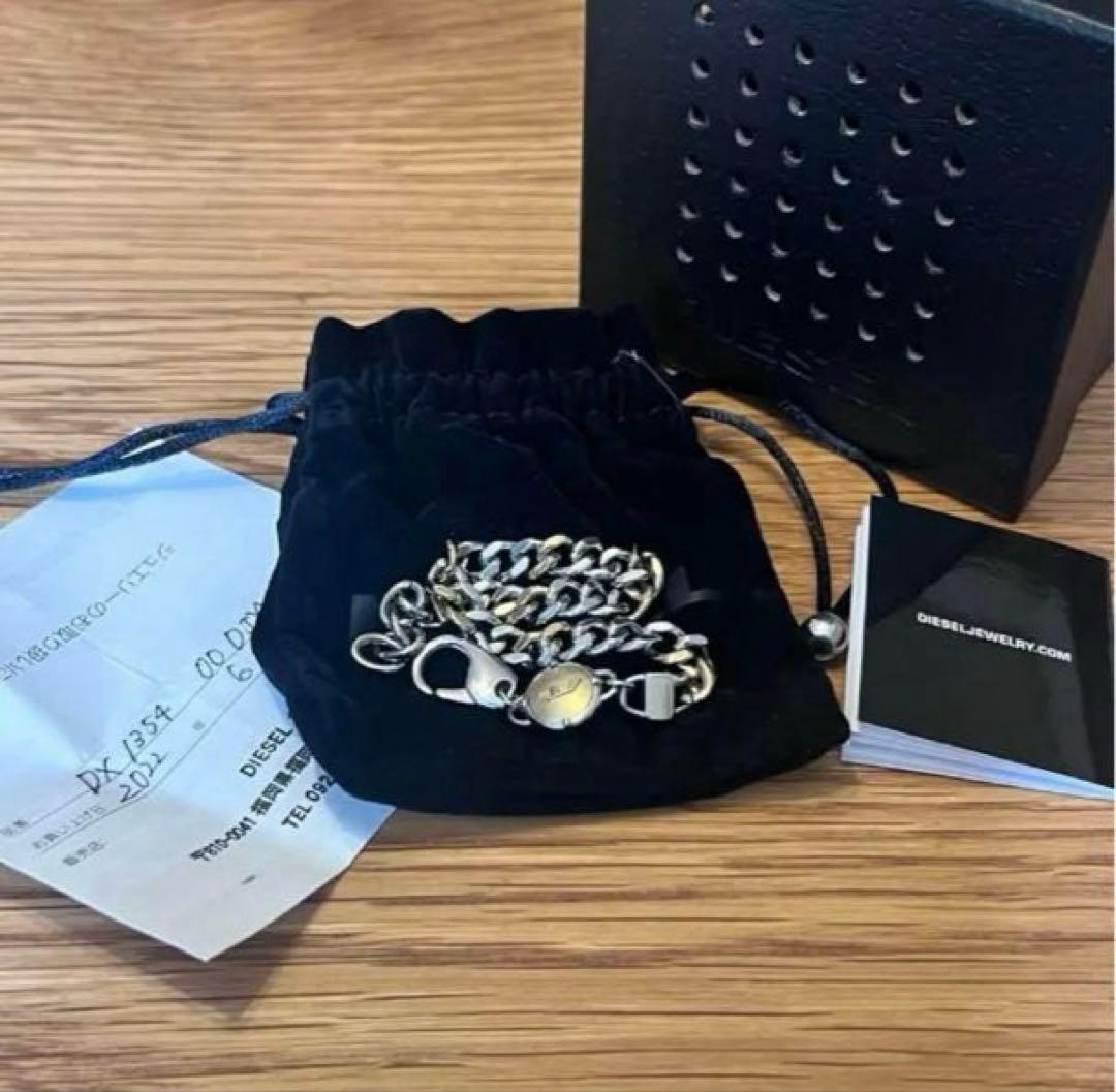 【極美品】diesel チェーンブレスレット DX1354