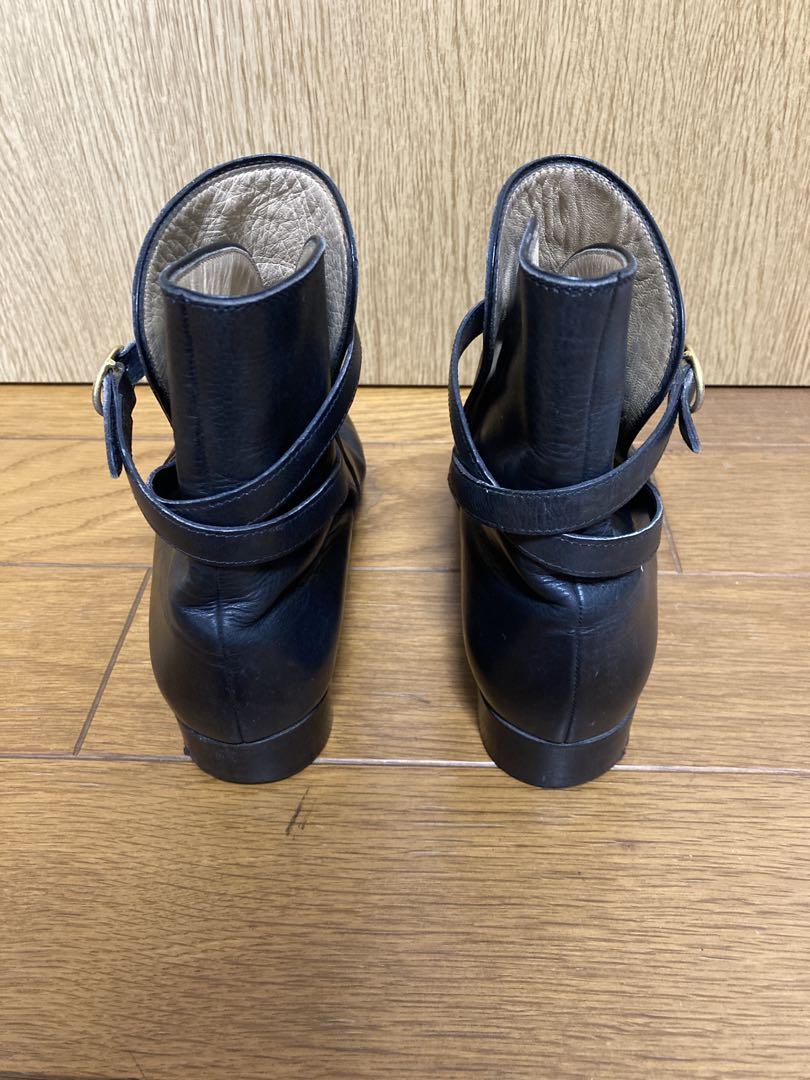 超安い品質 ブラックレザーショートブーツ メルカリ - 36 crisci Tanino 靴
