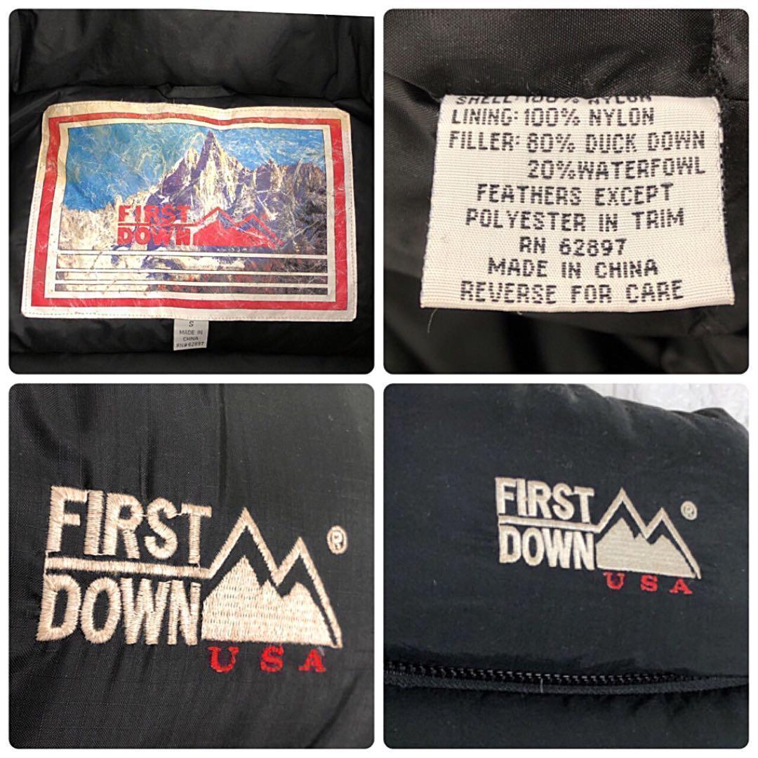 肉厚☆ファーストダウン First Down ダウンジャケット 刺繍ロゴ