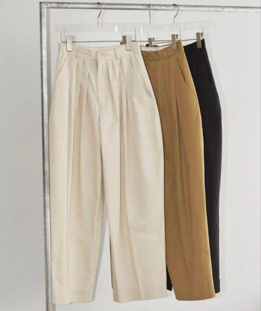 todayful tuck tapered Trousers 36 ホワイト TODAYFUL Tuck Tapered Trousers 36 - メルカリ