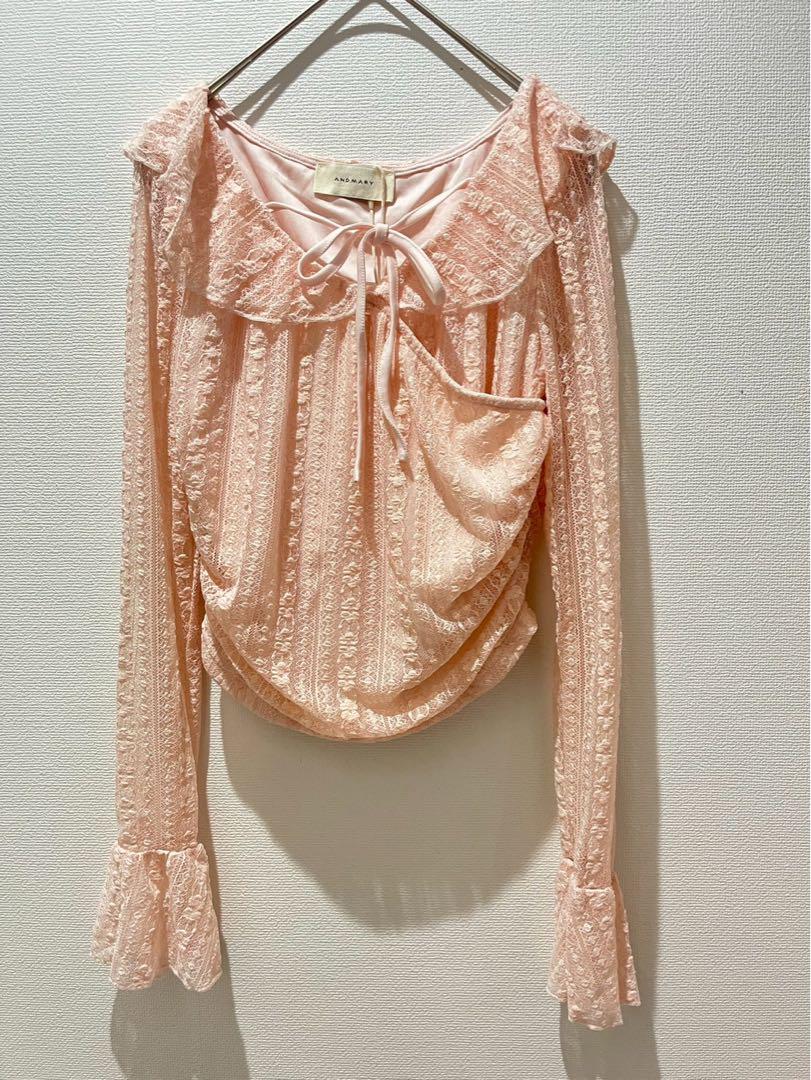 ラスト1点❤︎】Andmary Frill lacy tops pink