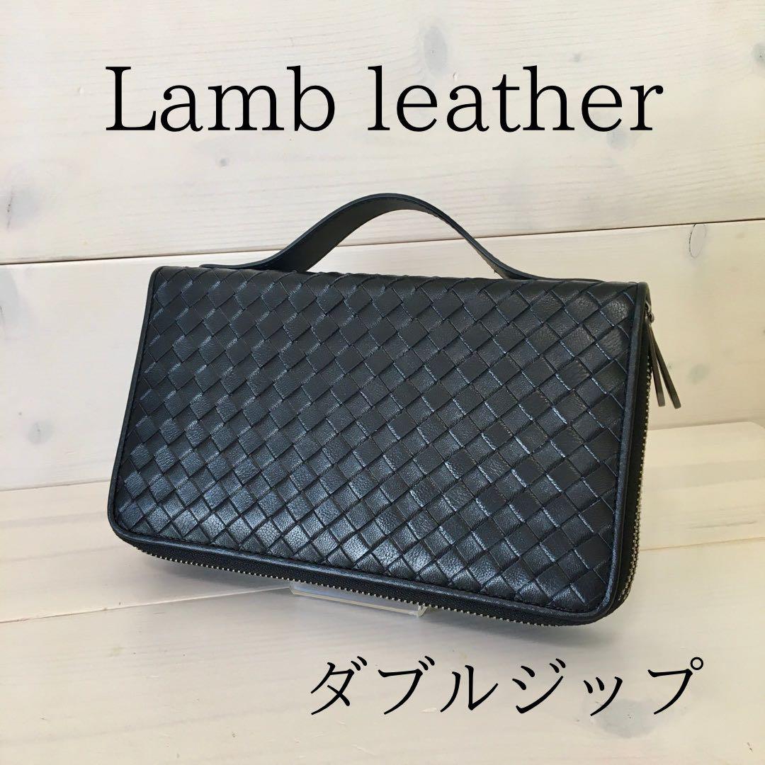 A31 新品　羊革　メンズ　ダブルジップ　本革　ラムスキン　財布　オーガナイザー A31 新品 羊革 メンズ ダブルジップ 本革 ラムスキン 長財布
