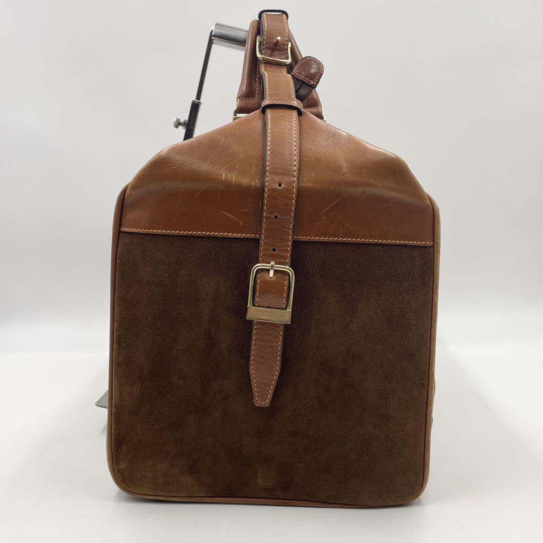 BALLY バリー 大容量 ボストンバッグ 2way スエード×レザー ブラウン