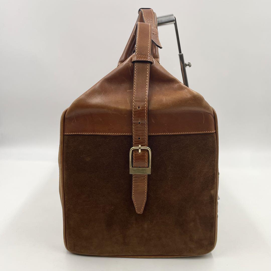 BALLY バリー 大容量 ボストンバッグ 2way スエード×レザー ブラウン
