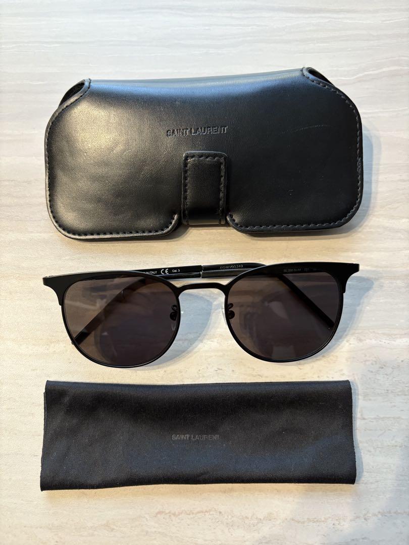 SAINT LAURENT ブラック サングラス ケース付き 新品未使用】SAINT LAURENT ブラックサングラス ケース付き