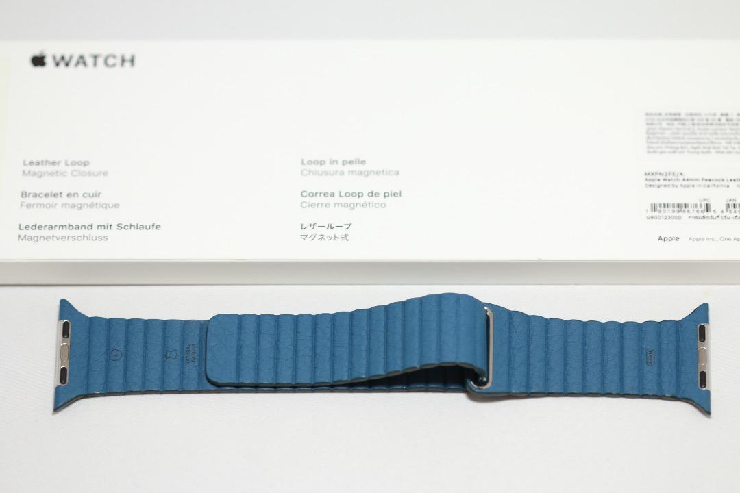 Apple Watch レザー ループ　L　peacock