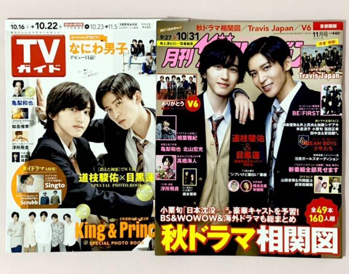 道枝駿佑(なにわ男子) 目黒蓮(SnowMan) ザテレビジョン TVガイド