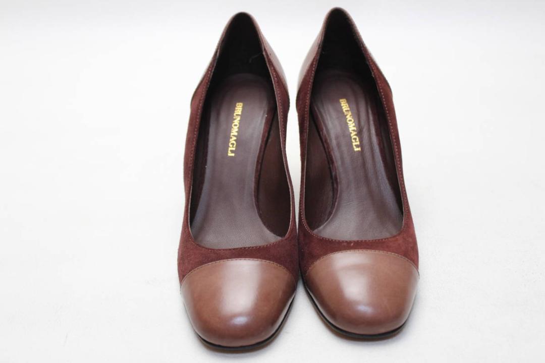 11■ブルーノマリ 本革 切り替えパンプス(36)超美品