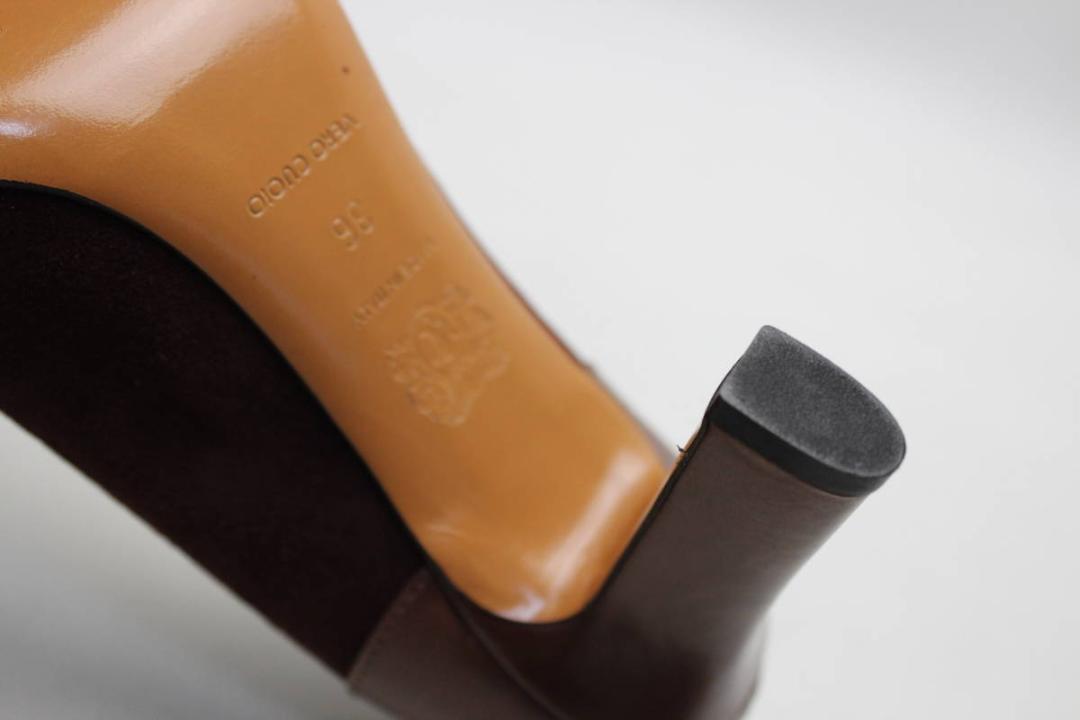 11■ブルーノマリ 本革 切り替えパンプス(36)超美品
