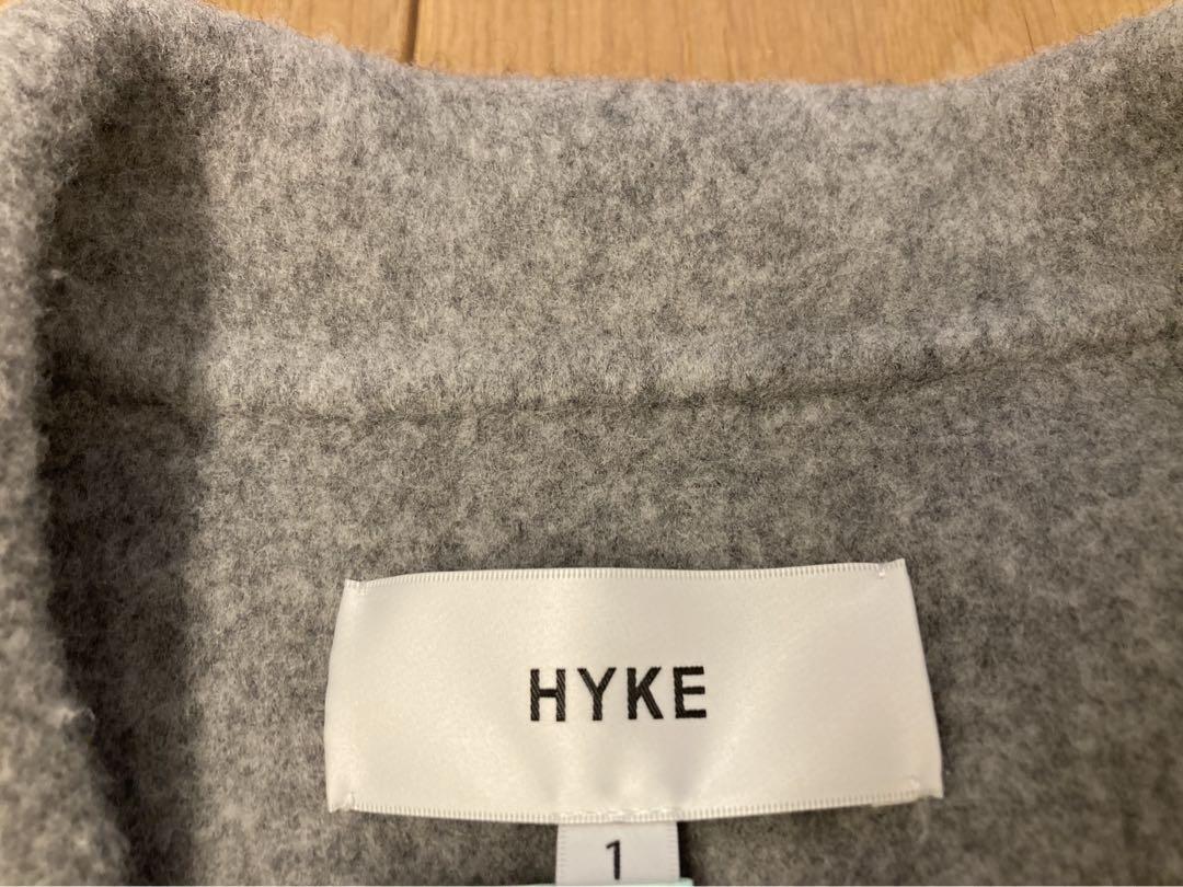 HYKE ダブルフェイスコート　グレー　サイズ1