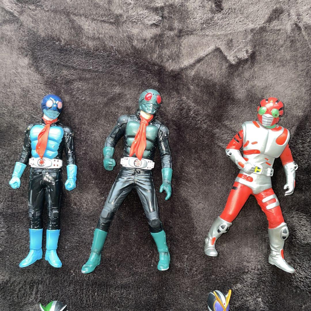 仮面ライダー ソフビフィギュアセット バイク付き