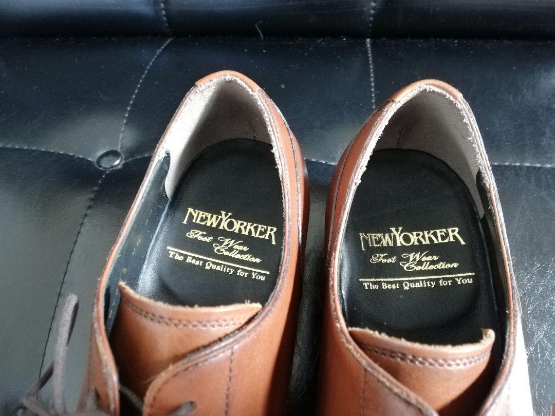 超激得SALE 美品 6.5 NY023 ドレスシューズ nLVuA-m48719100633 NEWYORKER Uチップ 日本製通販