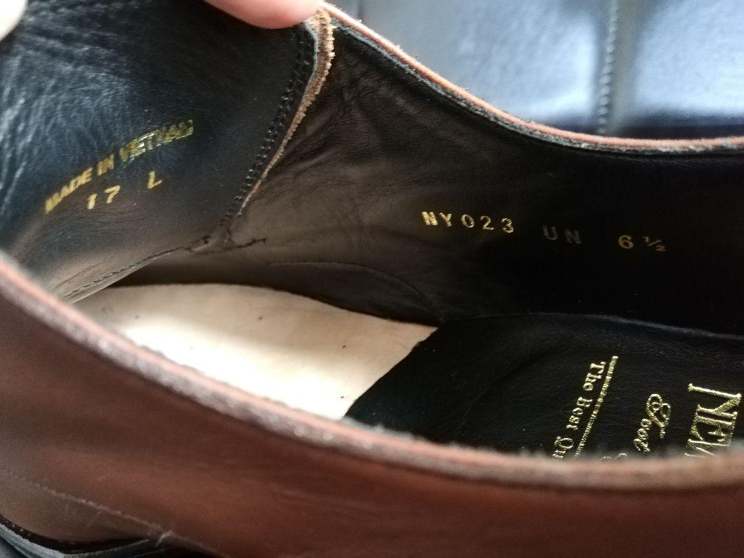 超激得SALE 美品 6.5 NY023 ドレスシューズ nLVuA-m48719100633 NEWYORKER Uチップ 日本製通販