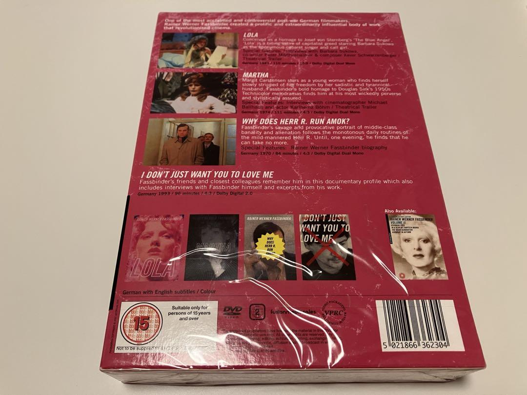 【未開封】ファスビンダー DVDボックス【英語字幕のみ！日本語字幕なし】 未開封】ファスビンダー DVDボックス【英語字幕のみ！日本語字幕