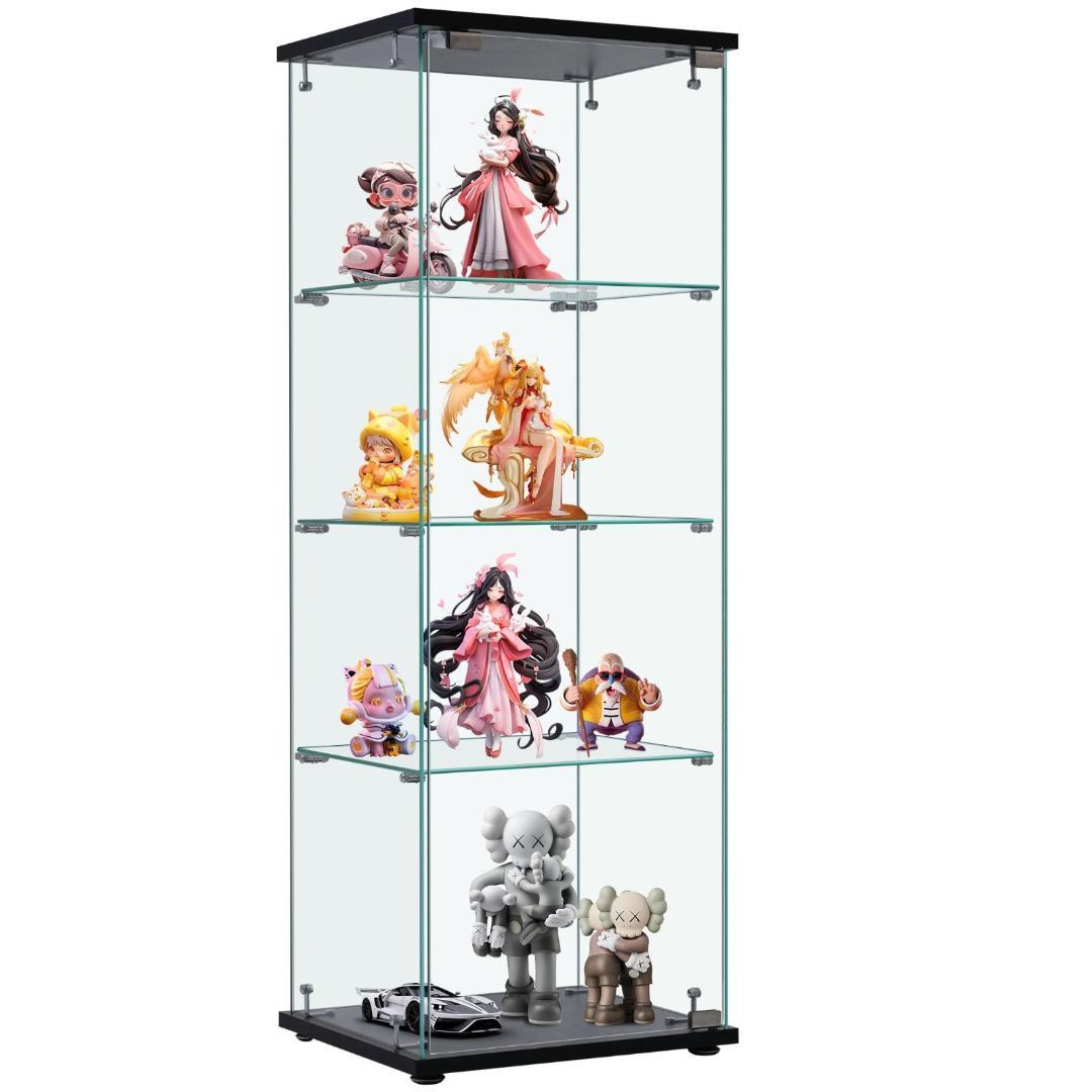 コレクションケース ガラスディスプレイキャビネット フィギュアケース 4段