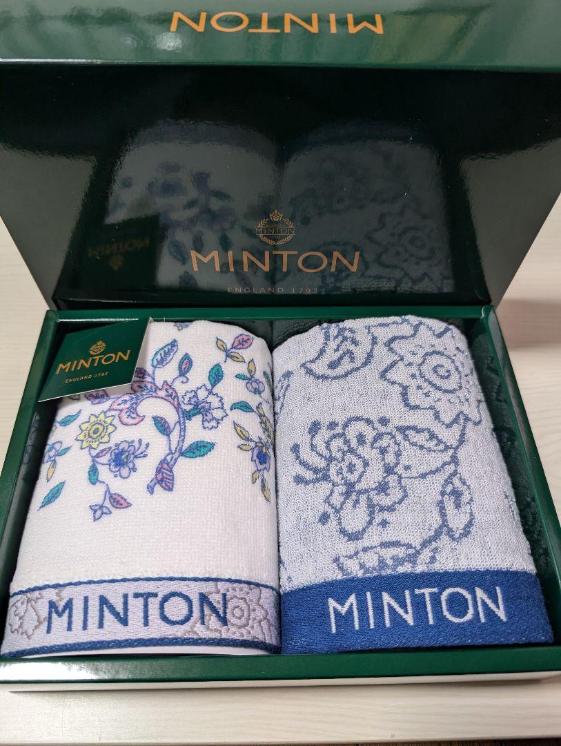 MINTONウォッシュタオル2枚組箱入り未使用品