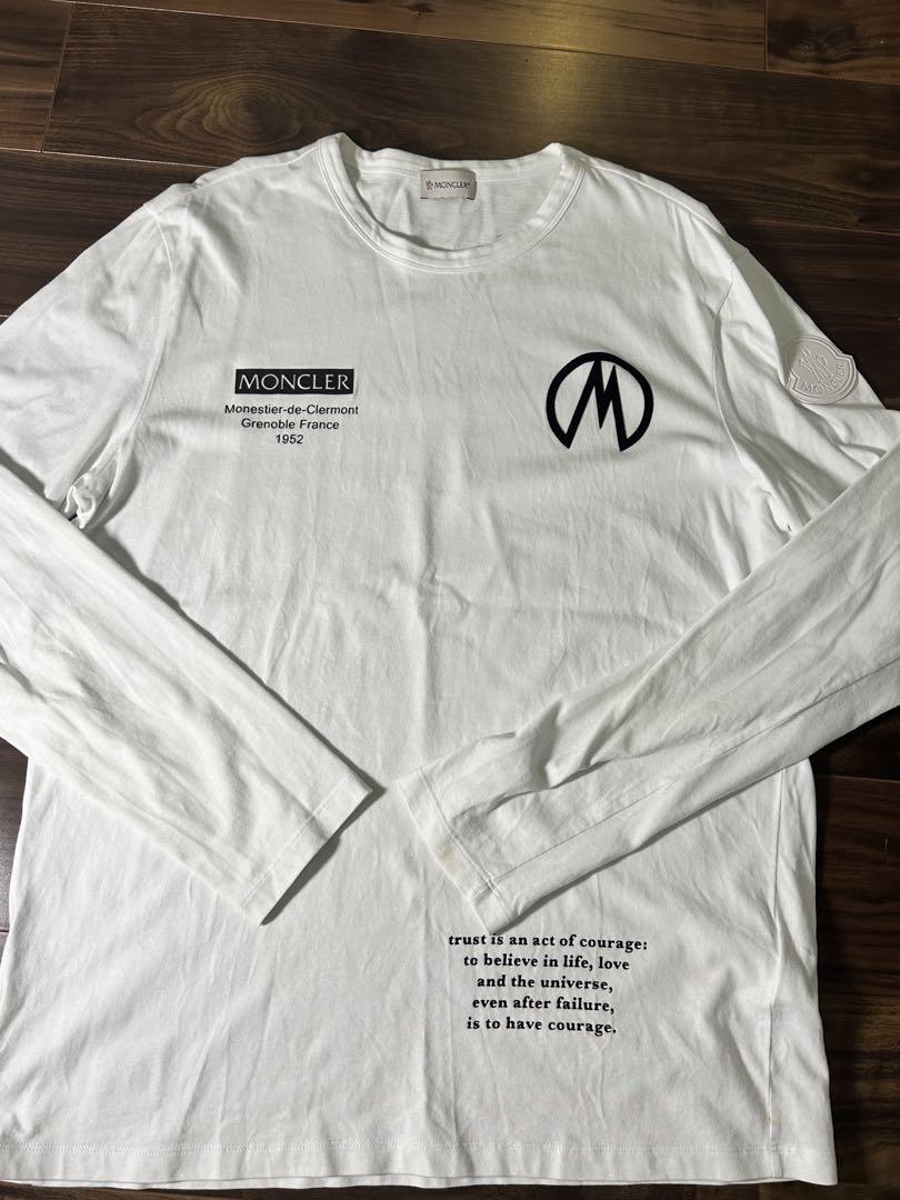 【早い者勝ち】【破格最安値】MONCLERモンクレールロンT白L モンクレール(MONCLER)白のロンT