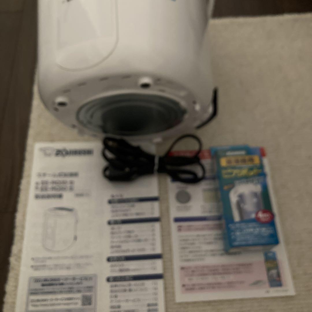 美品 ZOJIRUSHI EE-RQ35 象印 スチーム式加湿器 ホワイト