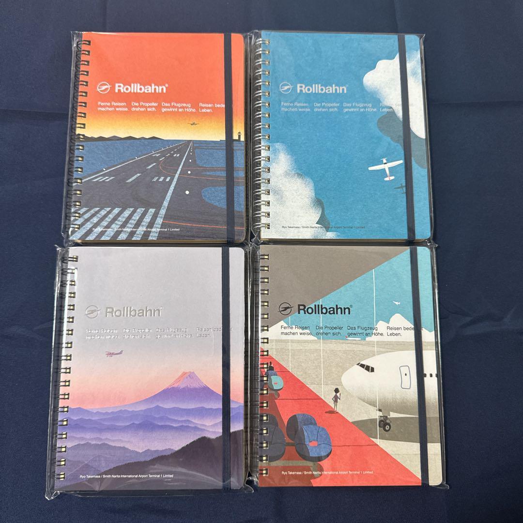 ４冊セット　成田空港限定　Rollbahn　ポケット付きメモ　成田　ロルバーン 成田空港限定 ロルバーン Rollbahn ポケット付メモ 4冊セット