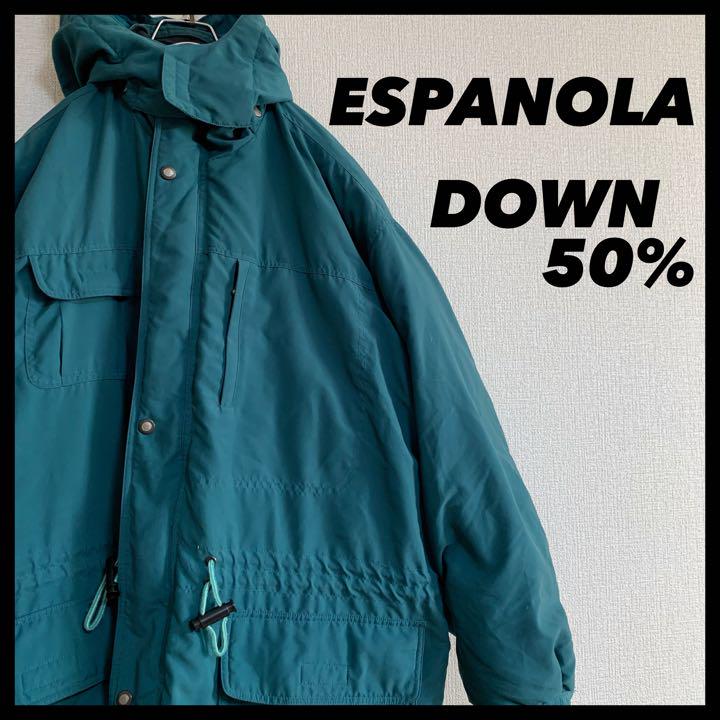 古着 ESPANOLA ダウン ダウンジャケット グリーン 緑 5j 13
